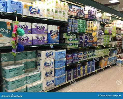 Paper Products Aisle Of A Grocery Store Editorial Photography Image