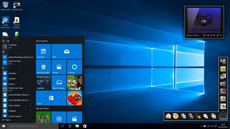 Screenshot Of The Start Menu And The Full Screen In Windows 10 Taken