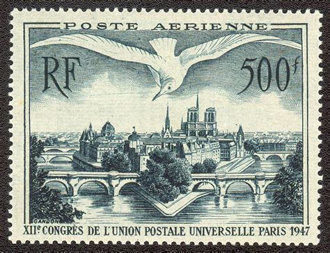 Avec le timbre lettre prioritaire, les courriers à destination de la france sont distribués en 1 jour seulement1. Vue de Paris | Postale, Timbres de france, Timbre poste