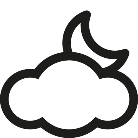 Cloud Moon Icon Free Download On Iconfinder