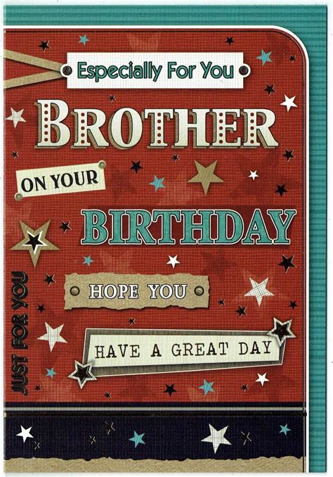 Special Brother Happy Birthday Greeting Card Cards Love Kates Best Funny Birthday Cards For