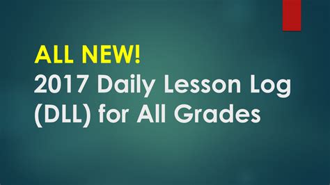 BULLETIN 2018 Daily Lesson Log For All Grades Updated DLL For Quarter
