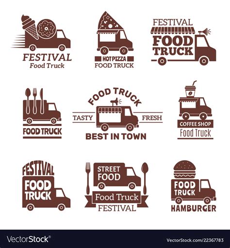 Click to view uploads for punsayaporn. Food truck logo street festival van fast catering Vector Image