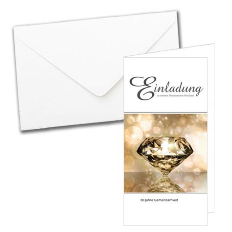Einladungskarten Diamantene Hochzeit Vorlagen