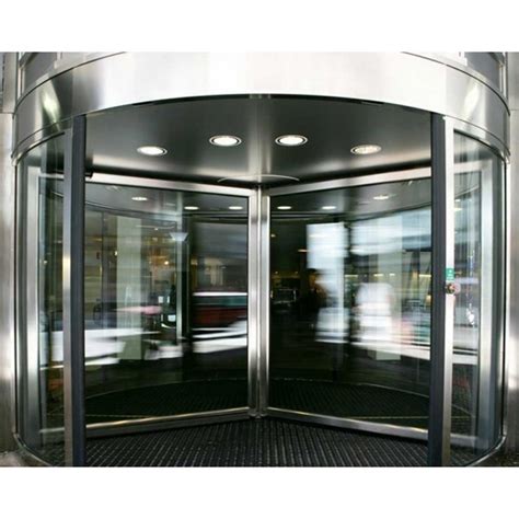 RD3 RD4 Compact Revolving Door For Entrances With Anodized Aluminum
