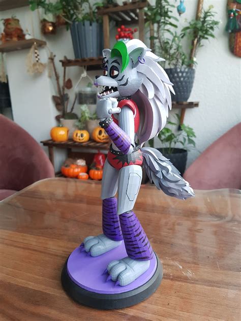 Fnaf Roxanne Wolf Printed Figure 25cm Etsy Canada