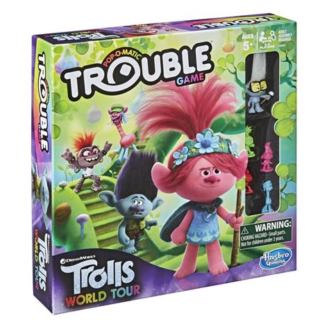 Trouble Dreamworks Trolls World Tour Edition Board Game Hasbro Games