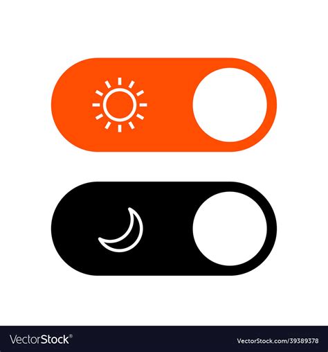 Day Night Mode Switch Ui Button Light Dark Mode Vector Image