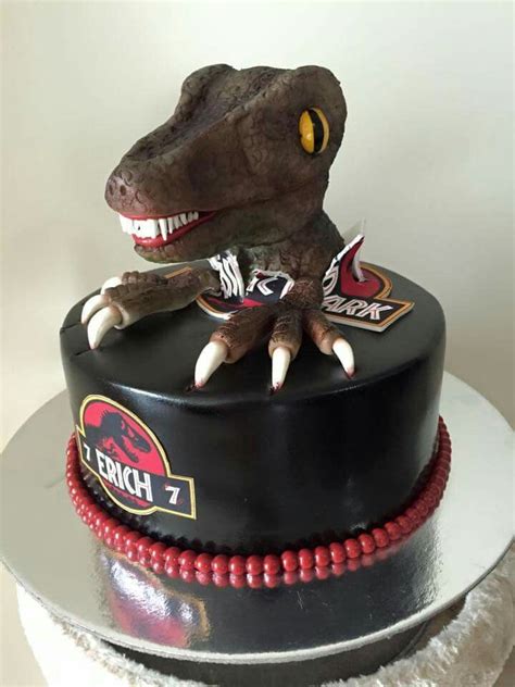 This awesome jurassic park birthday party was submitted by carmen navarro of carmen navarro designs. Jurassic Park Cake | Cake, Cakes for boys, Desserts
