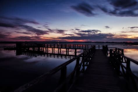 Pier Lake Sunset Wallpaper Hd Nature 4k Wallpapers Images And