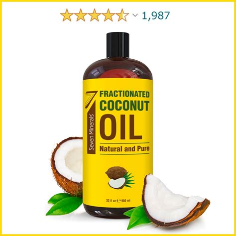 Pure Fractionated Coconut Oil Big 32 Fl Oz Bottle Non Gmo 100 Natural Lightweight Massage