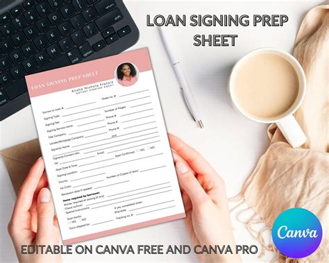 Loan Signing Prep Sheet Loan Signing Agent Notary Client Intake