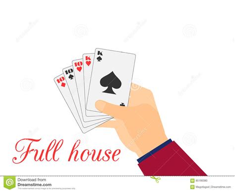 Full house cards illustrations & vectors. Hand With Playing Cards. Full House Tens And Kings. Vector Stock Vector - Illustration of gamble ...