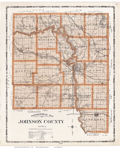 Johnson County Iowa 1904 Iowa State Atlas 72 Old Maps