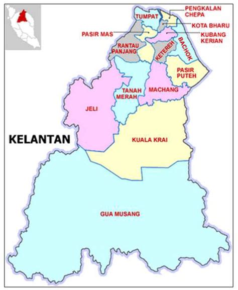 Map Of The State Of Kelantan Malaysia Download Scientific Diagram