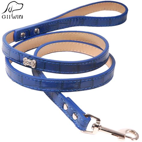 Giiwin Pet Cat Puppy Dogs Leash Pu Leather Collar Leashes For Small
