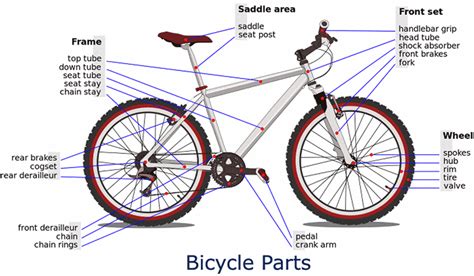 English Vocabulary Different Parts Of A Bicycle Eslbuzz