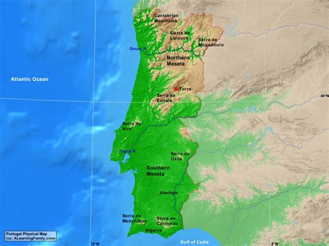 From simple political maps to detailed map of portugal. Portugal Physical Map - A Learning Family