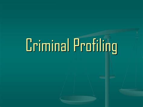 Ppt Criminal Profiling Powerpoint Presentation Free Download Id