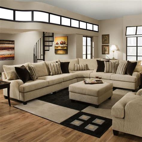 Simmons Upholstery Trinidad Sectional Sectional Sofa Couch Room