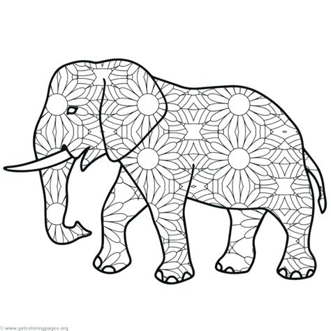 Elephant Mandala Coloring Pages At Getdrawings Free Download