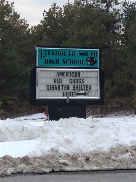 Plymouth South High School The Sign At The Red Cross Shelt Flickr