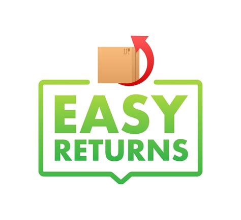 Premium Vector Easy Returns Sign Label Delivery Service Vector Stock