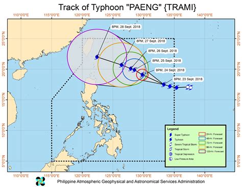 Typhoon Paeng Intensifies Maintains Direction