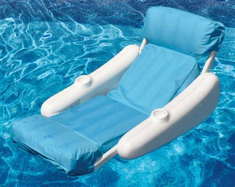 Swim Central 52 Blue White Sunsoft Sunchaser Pool Floating Lounge Seat