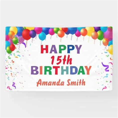 15th Birthday Poster Posters And Prints Zazzle Uk