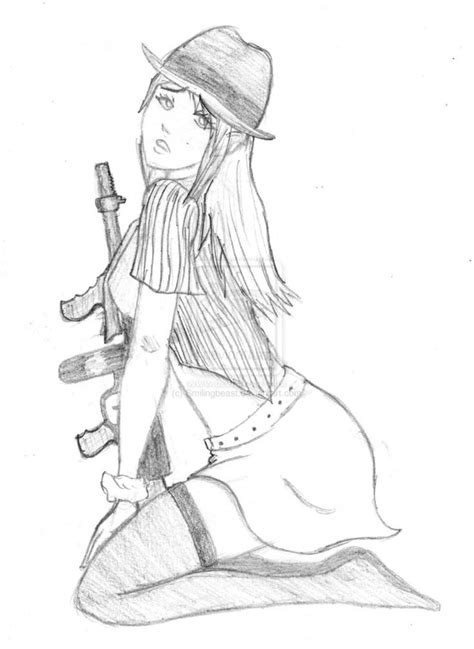 Gangster Girl Drawing Draw Pinterest Gangster Girl