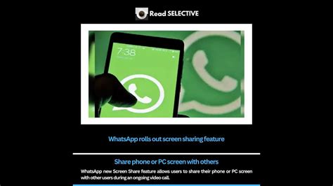 Whatsapp Rolls Out Screen Sharing Feature Youtube
