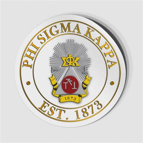 Phi Sigma Kappa Circle Crest Shield Decal Sale 695 Greek Gear