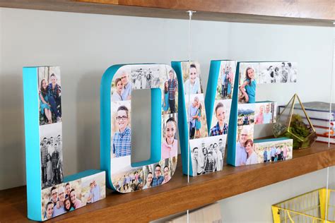 The outcome is stunning and will definitely have the person receiving this beautiful gift amazed! Photo collage letters {fun way to decorate with pictures} - It's Always Autumn