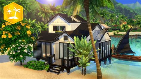 Modern Beach House Sims Speed Build Youtube