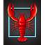 A Red Lobster On Black Template  Download Free Vectors Clipart