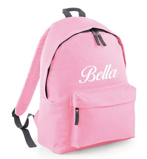 Personalised Kids Backpack Any Name Text Girls Boys Back To School Bag