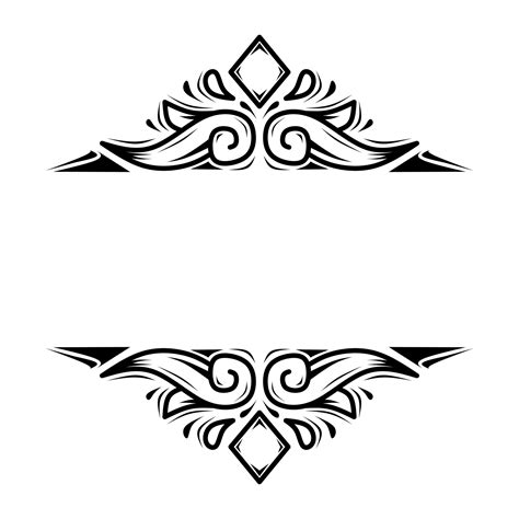 black and white ornamental frame 17762929 Vector Art at Vecteezy