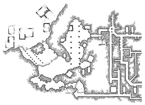 Necropolis Of Bryn Mynnyd Production Fantasy Map Dungeon Maps Map