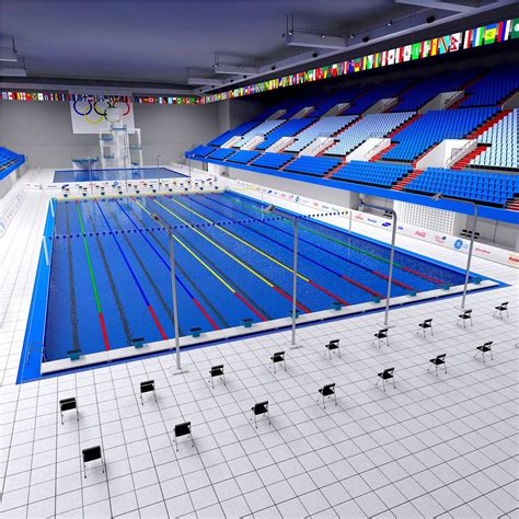 This type of swimming pool is used in the olympic games, where the race course is 50 metres (164.0 ft) in length, typically referred to as long course, distinguishing it from short course which applies to competitions in pools that are 25 metres (82.0 ft) in length. Indoor Olympic Pool Design Decorating 721024 Pool Ideas ...