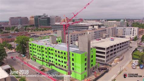 Construction Time Lapse Of The New Residence Inn Cleveland University