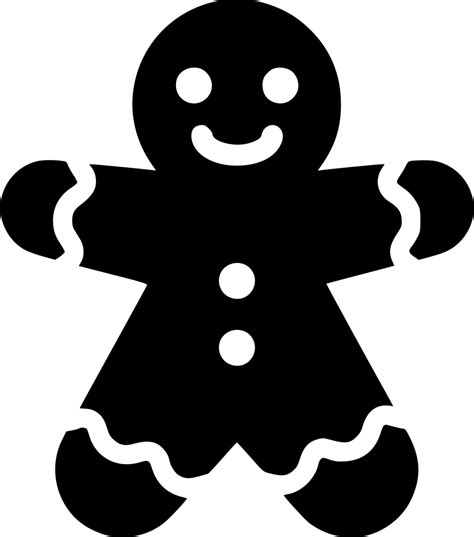 Gingerbread Man Svg Png Icon Free Download (#549864) - OnlineWebFonts.COM
