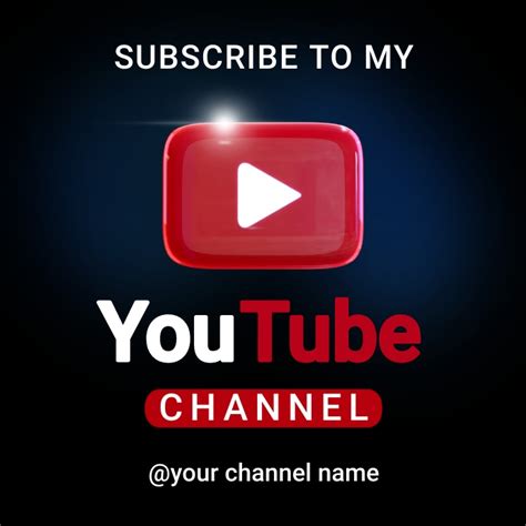 Subscribe To My Youtube Social Media Template Postermywall