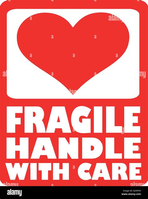 Heart Fragile Handle With Care Stock Vector Image And Art Alamy