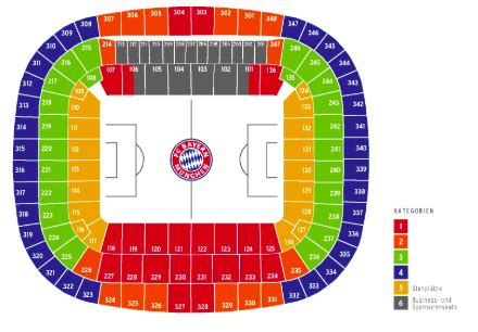 Bayern Munich Seating Map | Allianz Area Stadium Map