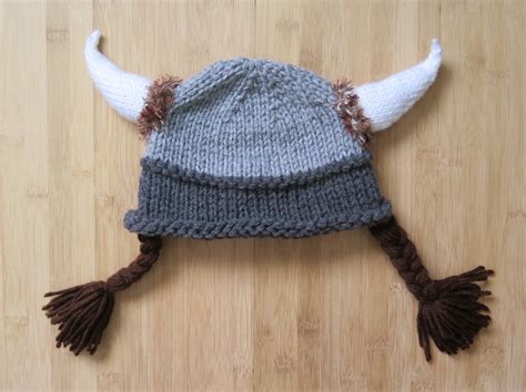 Viking Hat Knitted Viking Hat Knit Viking Hat With Horns Etsy