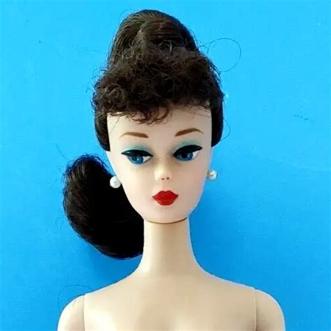 Vintage Barbie Brunette Ponytail Nude Doll Poodle Bangs Reproduction Repro Picclick