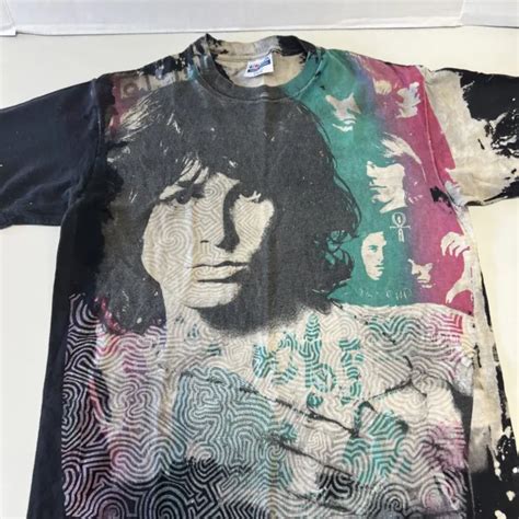 Vintage Jim Morrison T Shirt The Doors Band All Over Print Large Hanes