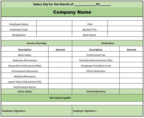 Malaysia Simple Payslip Template Excel Free Download Download Salary