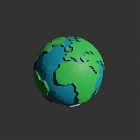 3d Asset Low Poly Planet Earth Cgtrader